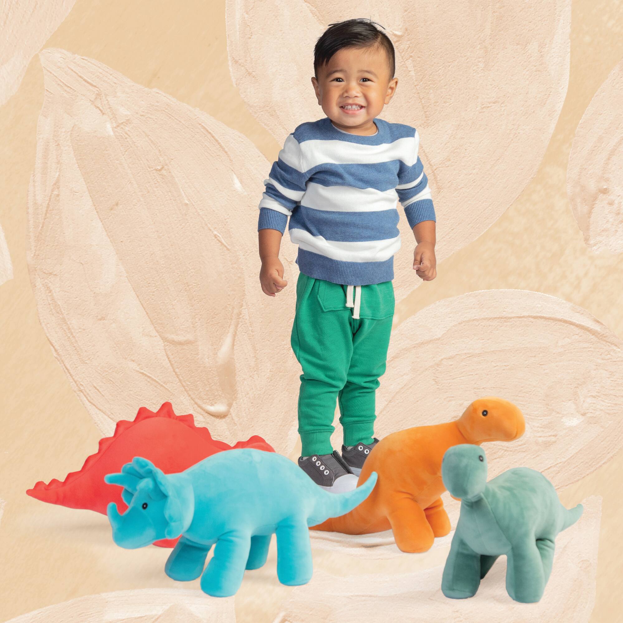 Manhattan Toy® Velveteen Gummy Dino Stegosaurus Stuffed Animal